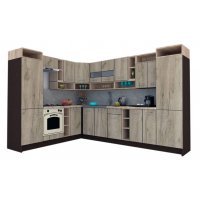 Bucatarie de Colt COSSY NEW ST. 230-310 Wenge / Decor K002